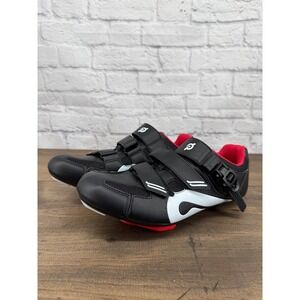 Peloton Bike Cycling Shoes Black White Red EU 43 Mens 10 Womens 12